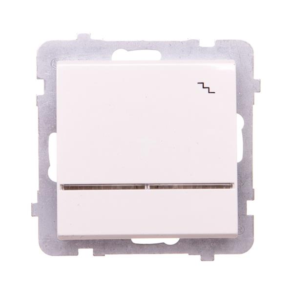SONATA Łącznik schodowy pojedynczy 16AX ecru IP20 z podświetleniem ŁP-3RS/m/27