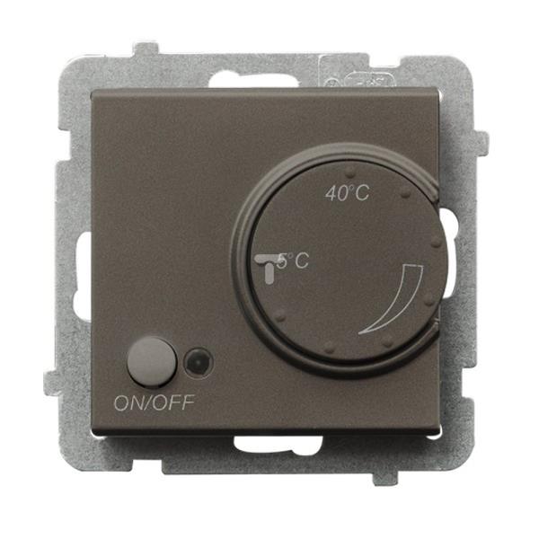 SONATA Regulator temperatury czekoladowy metalik 230V 3200W 5-40°C IP20 RTP-1R/m/40