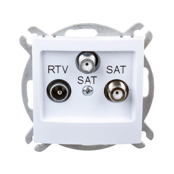 IMPRESJA Gniazdo antenowe RTV-SAT-SAT białe GPA-Y2S/m/00
