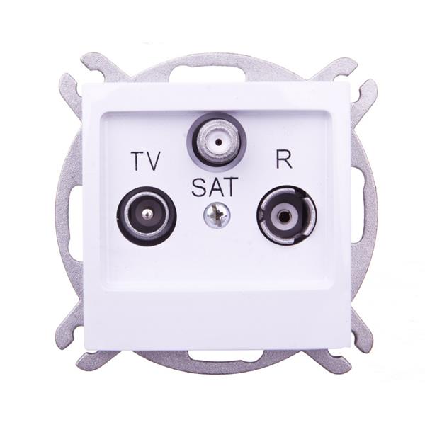 IMPRESJA Gniazdo antenowe RTV-SAT przelotowe białe GPA-YSP/m/00