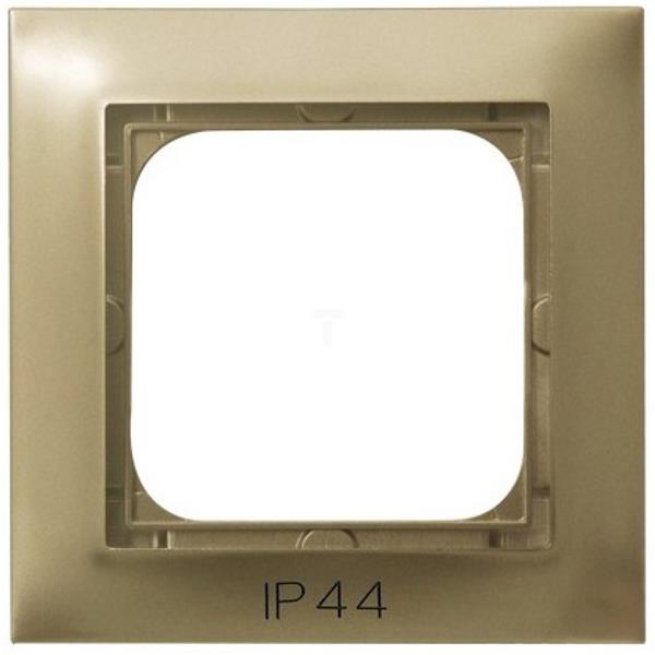 IMPRESJA Ramka pojedyncza do łączników IP-44 złoty metalik RH-1Y/28