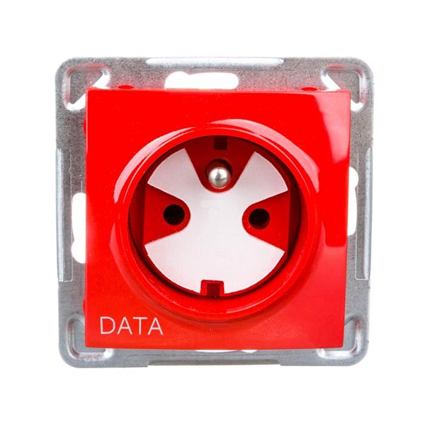 IMPRESJA Gniazdo pojedyncze z/u 16A DATA + klucz  białe GP-1YZK/m/00