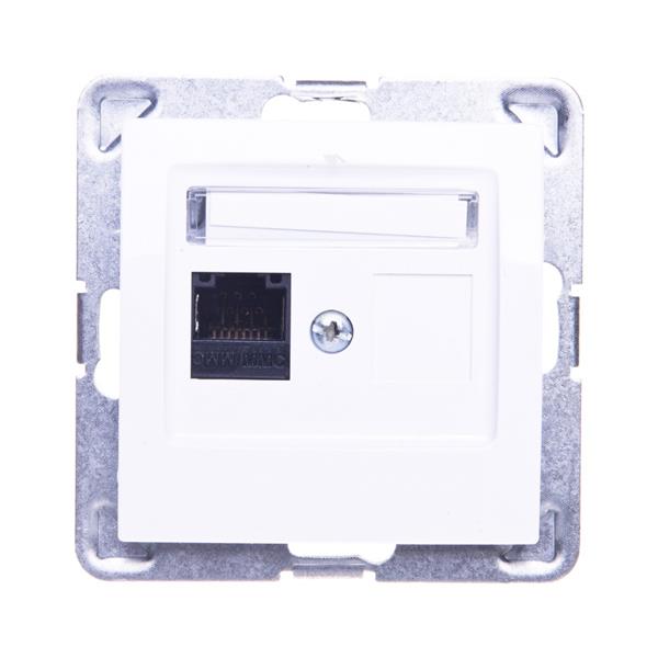 IMPRESJA Gniazdo komputerowe pojedyncze RJ45 kat.5e białe GPK-1Y/K/m/00
