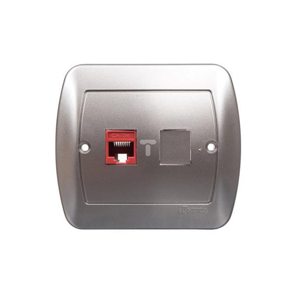 Simon Akord Gniazdo komputerowe pojedyncze RJ45 kat.5e satyna metalizowana AF51/29 WMAK-4510xx-H013