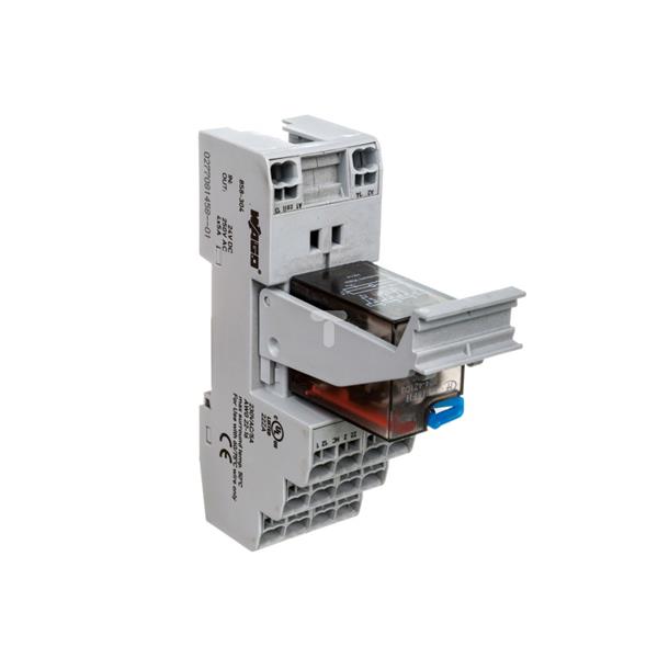 Przekaźnik przemysłowy 4P 5A 24V DC na podstawce 858-304