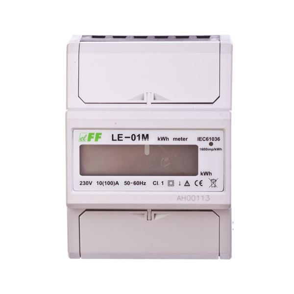 Licznik energii elektrycznejzgodność z MID 1-fazowy 100A 230V RS-485 MODBUS RTU wyświetlacz LCD LE-01M