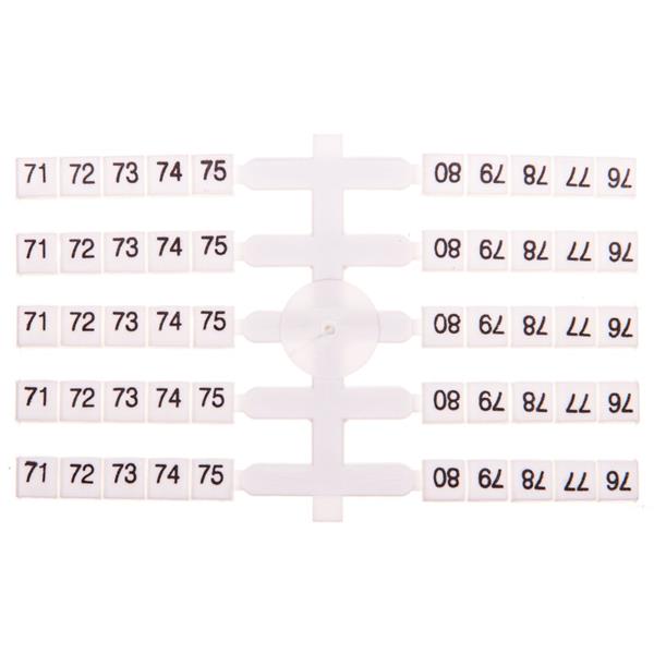 Oznacznik elastyczny do złączek szynowych EO3 /71-80/ 20x10szt. 003901766