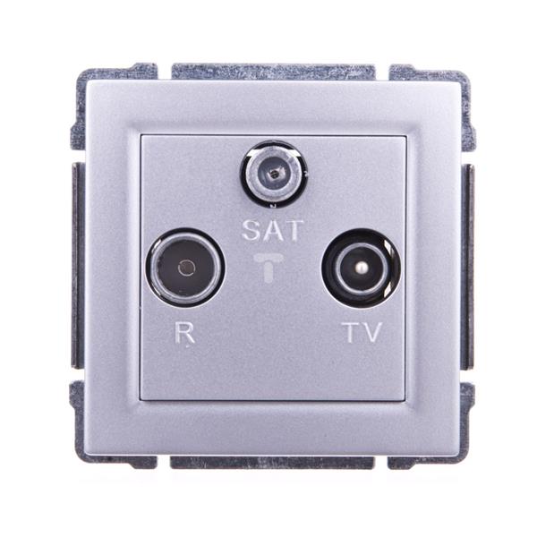 KOS66 Gniazdo antenowe RTV/SAT końcowe aluminium 664076