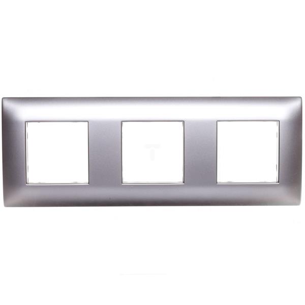 DANTE Ramka potrójna tworzywo ASA inox 454183