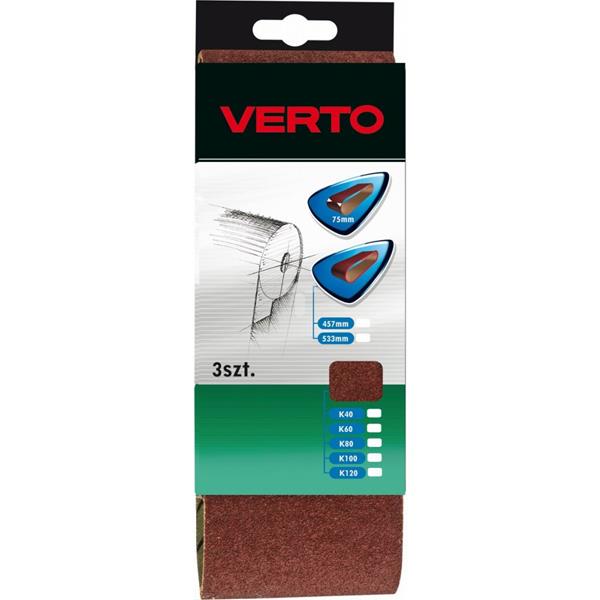 Pasy bezkońcowe 75x457 mm K60 63H616 /3 szt./