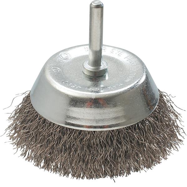 Szczotka druciana doczołowa z trzpieniem 50 mm INOX 57H599