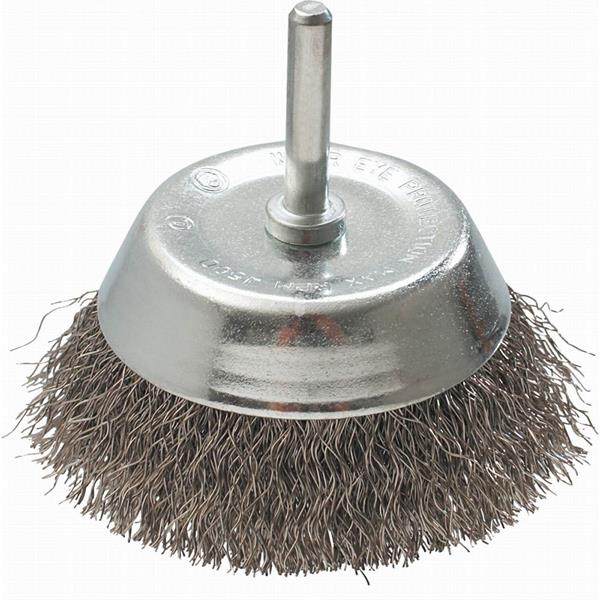 Szczotka druciana doczołowa z trzpieniem 75 mm INOX 57H600