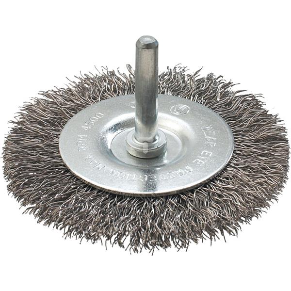 Szczotka druciana tarczowa z trzpieniem 50 mm INOX 57H601