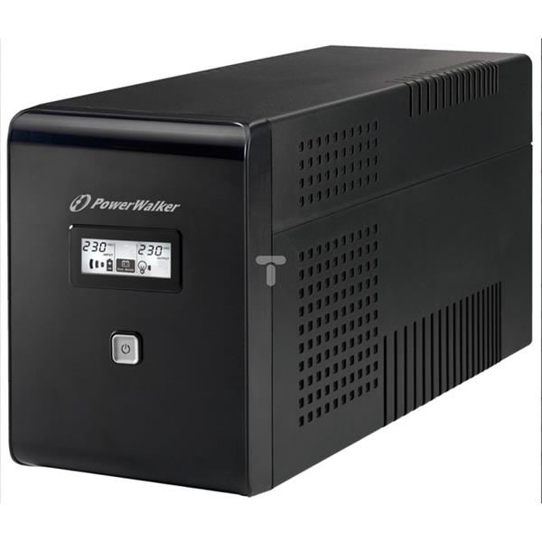 UPS POWER WALKER LINE-INTERACTIVE 1500VA 2x 230V PL + 2xIEC OUT, RJ11/RJ45 IN/OUT, USB, LCD VI 1500 LCD