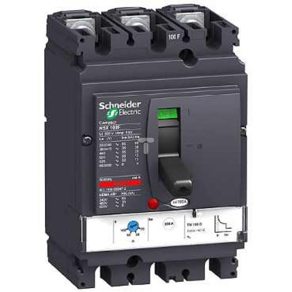 Wyłącznik mocy 100A 3P 70kA Compact NSX100H 3P3D TM100D LV429670