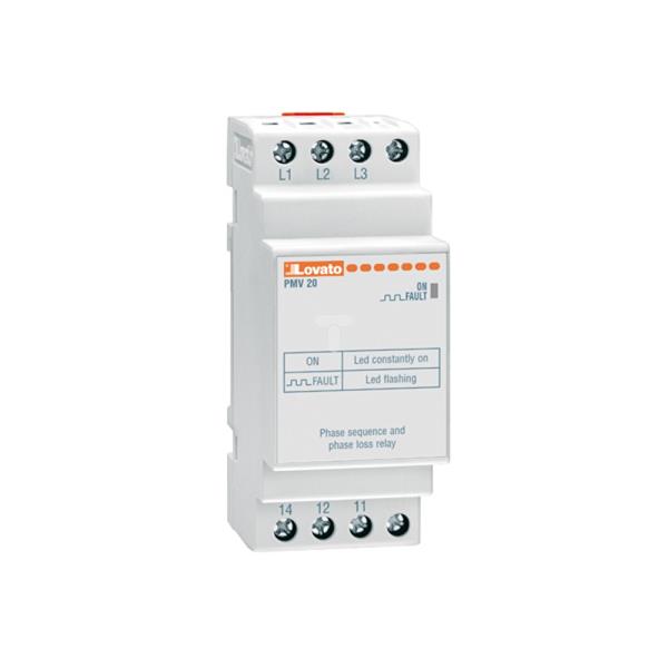 Przekaźnik nadzorczy napięcia 3P kolejność faz, zanik fazy 100-240V AC PMV20A240