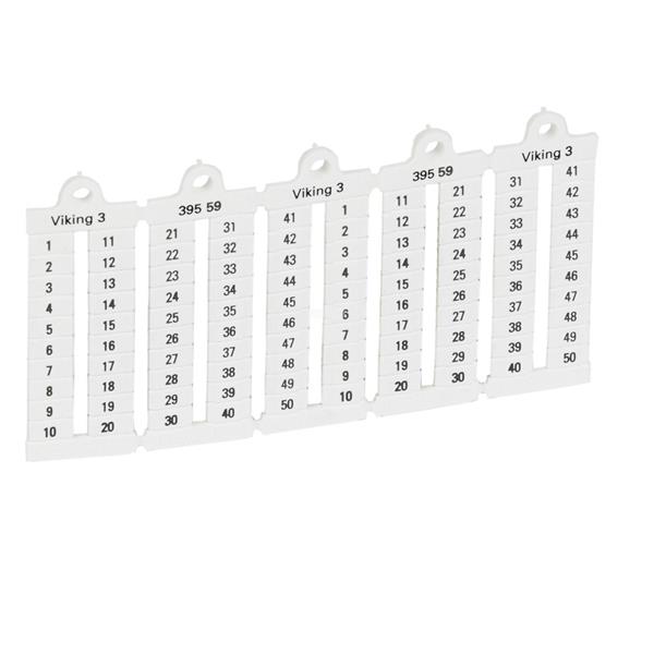Oznacznik biały pionowy Cyfry CAB3 2x''''1-50'''' 039559 /1000szt./