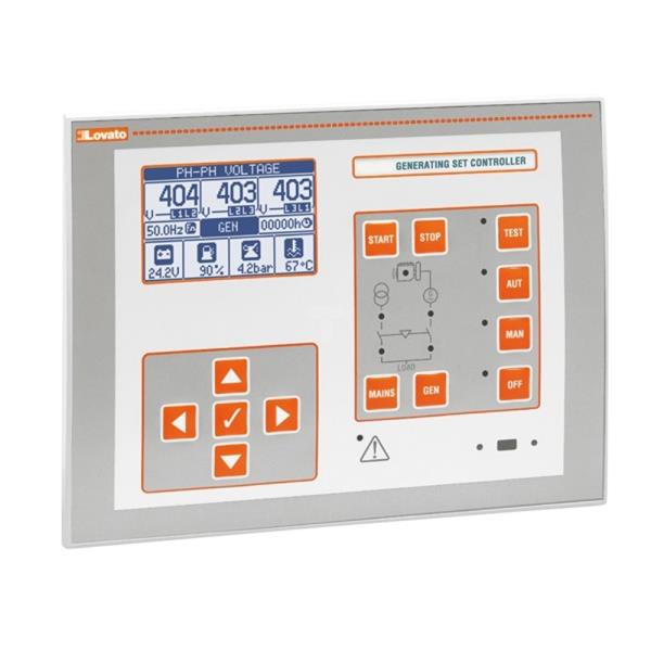 Panel sterowania agregatu z wykrywaniem błędu sieci LCD RS232 CAN USB WiFi 12/24V DC IP65 RGK700