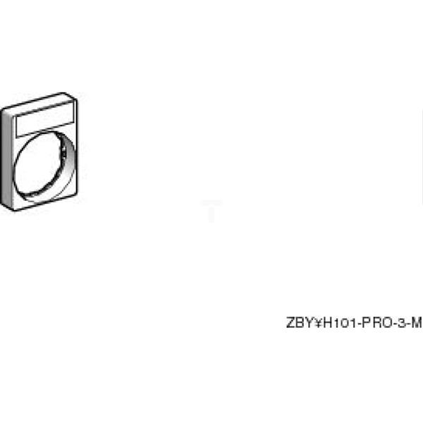 Szyld opisowy 8x27mm czarny 22mm prostokątny ZBY2H101