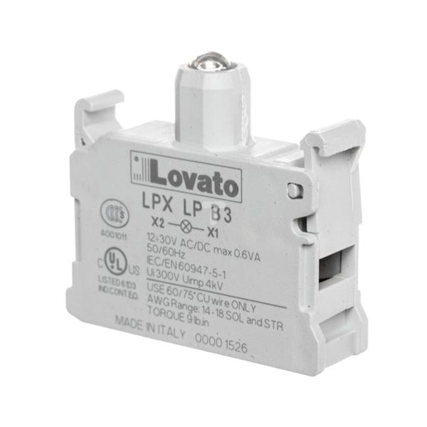 Oprawka z LED zielona 18-30V AC/DC LPXLPB3