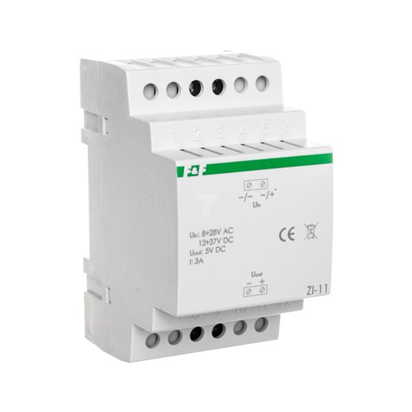 Stabilizator impulsowy napięcie wejściowe 10-28V AC, 12-37V DC wyjście 5V DC 3A ZI-11