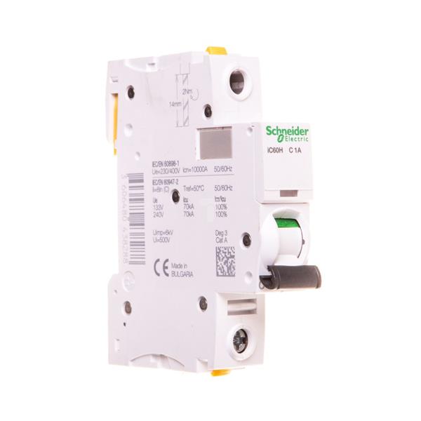 Wyłącznik nadprądowy 1P C 1A 10kA AC iC60H A9F07101