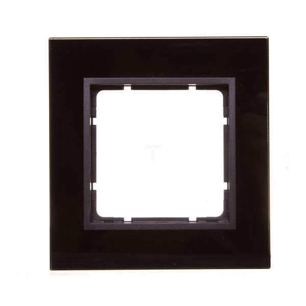 Berker B7 GLAS Ramka pojedyncza pozioma/ pionowa szklana antracytowa 10116616