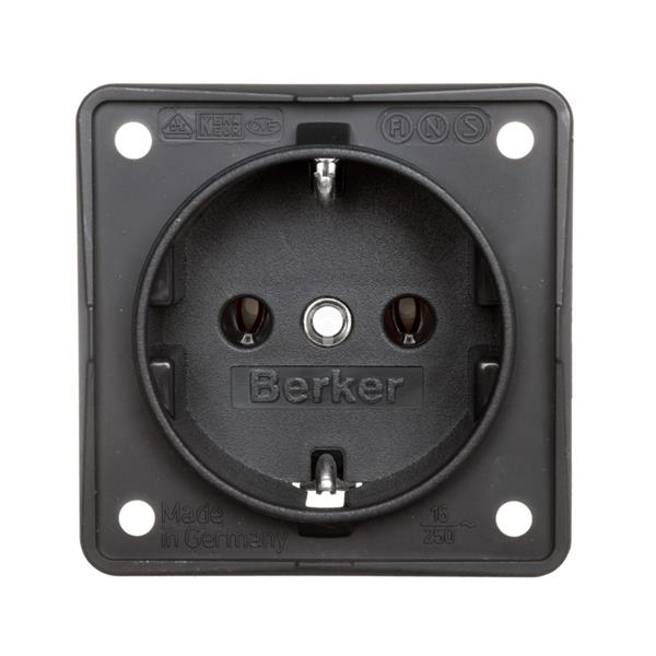 Berker Integro Gniazdo SCHUKO antracyt, mat 0941852505
