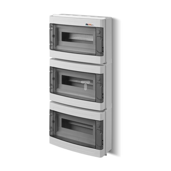Rozdzielnica modułowa EP-LUX PLUS RN 3/39 drzwi transparentne (N+PE) IP40 1908-01