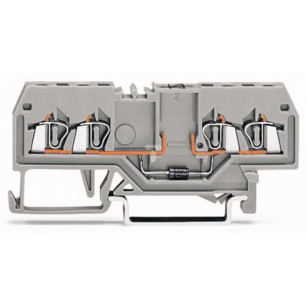 Złączka szynowa 4-przewodowa diodowa 1,5mm2 szara 279-815/281-411 