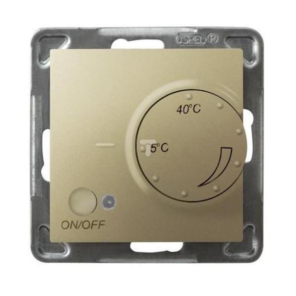 IMPRESJA Regulator temperatury z czujnikiem nap złoty metalik RTP-1YN/m/28