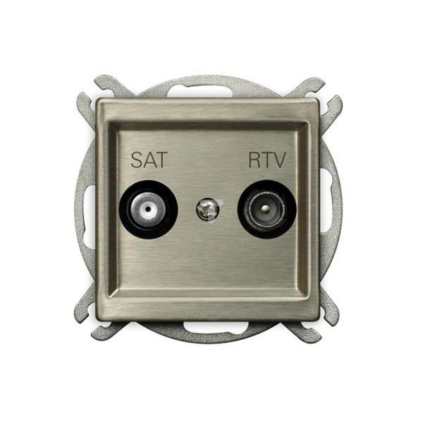SONATA Gniazdo antenowe RTV-SAT końcowe nowe srebro GPA-RMS/m/44