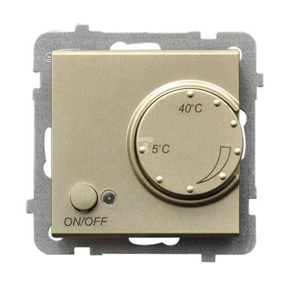 SONATA Regulator temperatury z czujnikiem napowietrznym szampański złoty RTP-1RN/m/39
