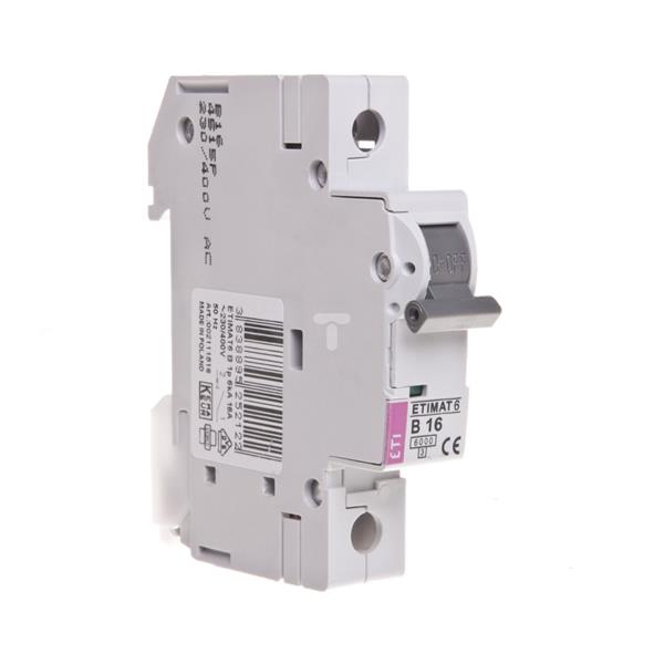 Wyłącznik nadprądowy 1P B 16A 6kA AC ETIMAT 6 002111516