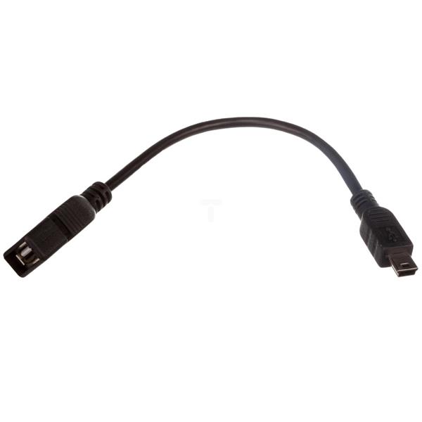 Kabel połączeniowy USB 2.0 OTG Typ miniUSB B(5pinów)/USB A, M/Ż czarny 0,2m AK-300310-002-S