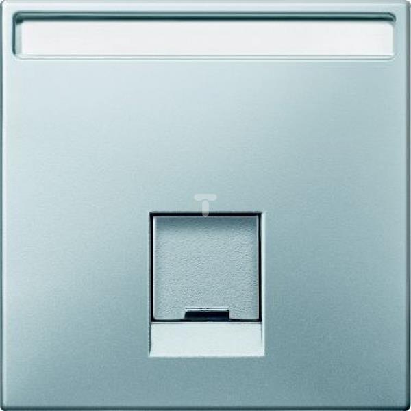 Merten Artec Płytka centralna do gniazda komputerowego pojedynczego RJ45 z klapką aluminium MTN466460