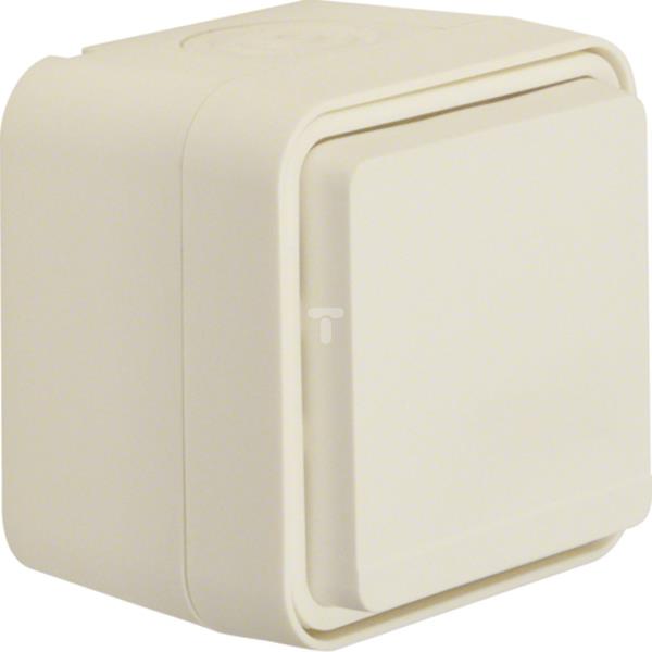 Berker W.1 Łącznik uniwersalny z gniazdem SCHUKO pionowy kompletny IP55 biały 47803512