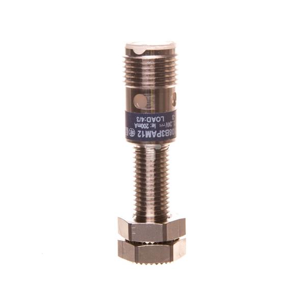 Czujnik indukcyjny M8 2mm zakryty 12-24V DC PNP 1Z połączenie M12 3-piny XS108B3PAM12