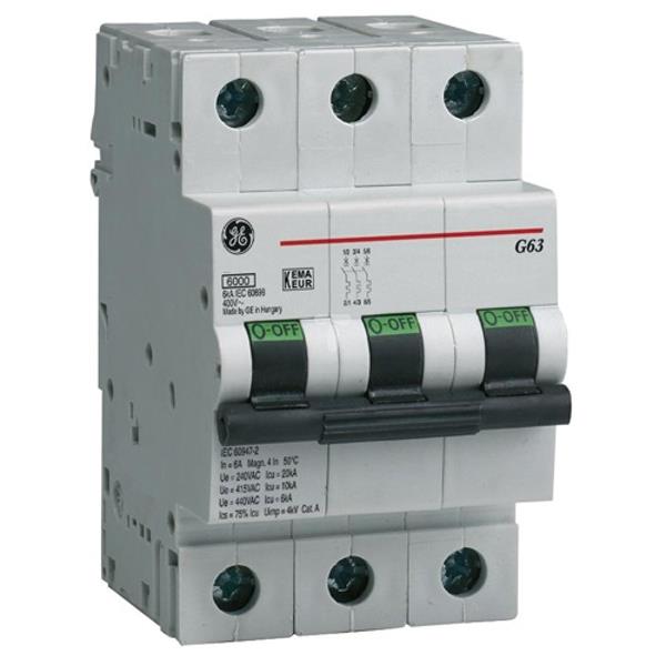 Wyłącznik nadprądowy 3P D 50A 6kA AC G63D50 674820