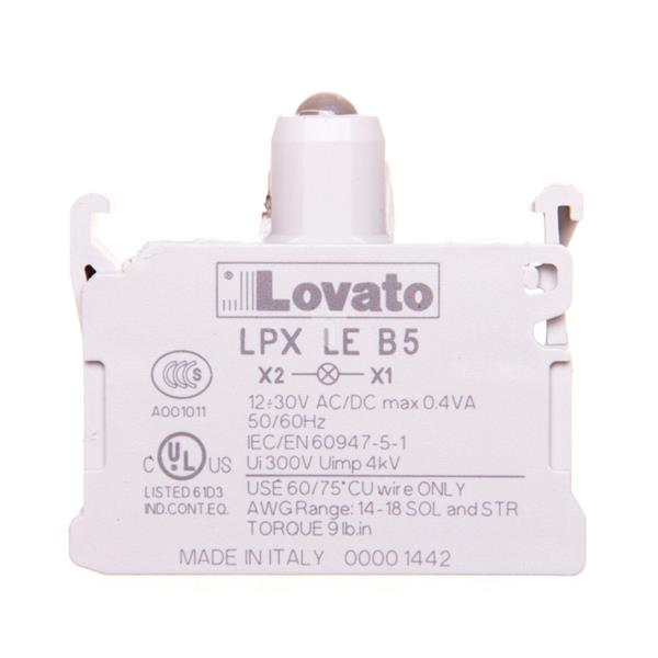 Oprawka z LED żółta 12-30V AC/DC światło ciągłe LPXLEB5