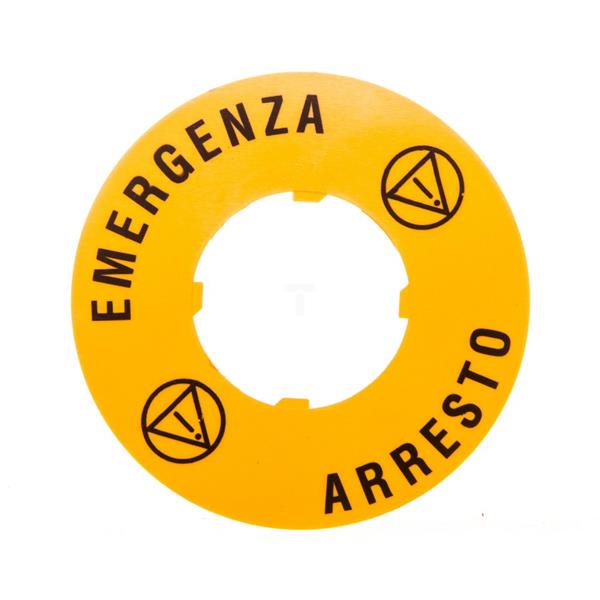 Plastikowy dysk do przycisków grzybkowych zewn. 60mm EMERGENZA/ARRESTO 0004-00010-68139