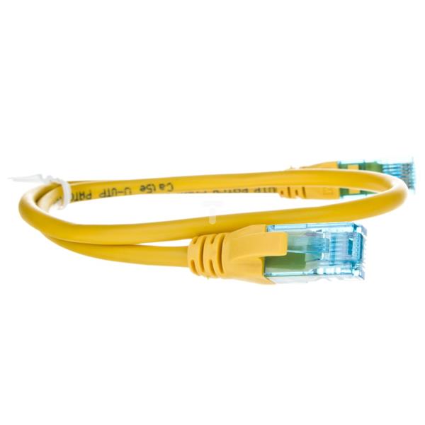 Kabel krosowy (Patch Cord) U/UTP kat.5e żółty 0,5m DK-1512-005/Y