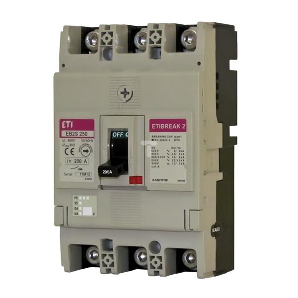 Wyłącznik mocy 3P 200A 16kA /bez regulacji/ EB2S 250/3LF 004671812