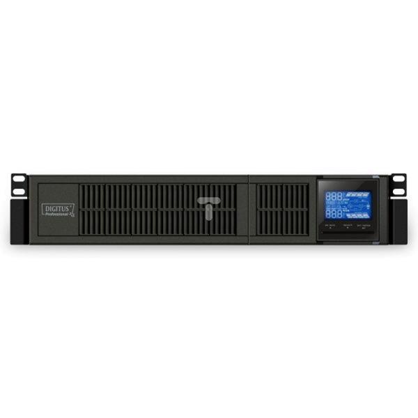 UPS 1-fazowy 1500VA/1350W 3,5min 8xIEC C13 RS-232/USB LCD rack On-Line DN-170040