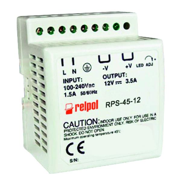 Zasilacz impulsowy 85-264V AC/12V DC 48W 3,5A (modułowy) RPS-45-12 2613293