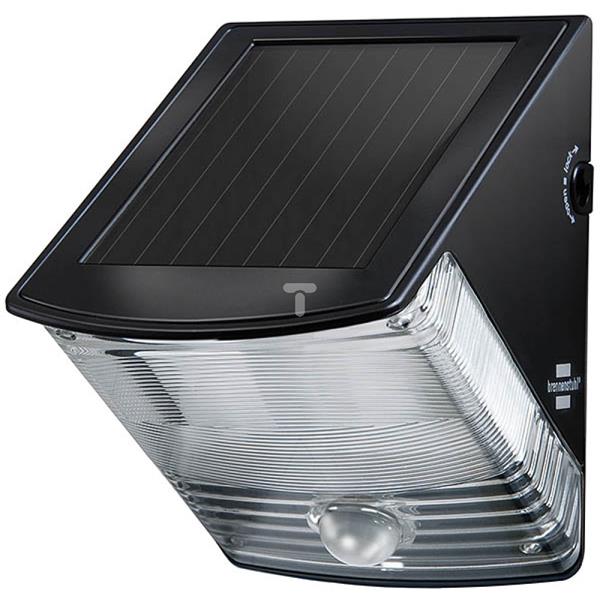 Oprawa solarna ścienna LED SOL 04 plus IP44 z czujnikiem ruchu 2x0,5W 85lm czarna 1170970