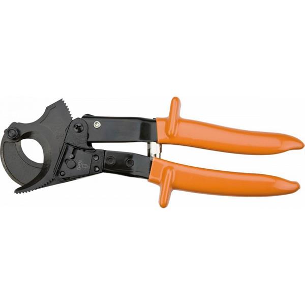 Obcinak do kabli miedzianych i aluminiowych max 32mm2 250 mm, z grzechotką 01-516
