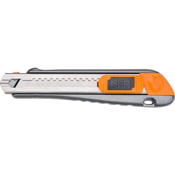 Nóż z ostrzem łamanym 18 mm metalowy korpus 63-021