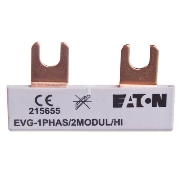 Szyna łączeniowa 1P 63A 10mm2 widełkowa EVG-1PHAS/2MODUL/HI 215655