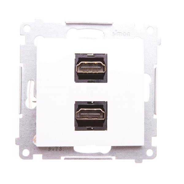 Simon 54 Gniazdo podwójne HDMI białe DGHDMI2.01/11 WMDH-0XXXX2-011